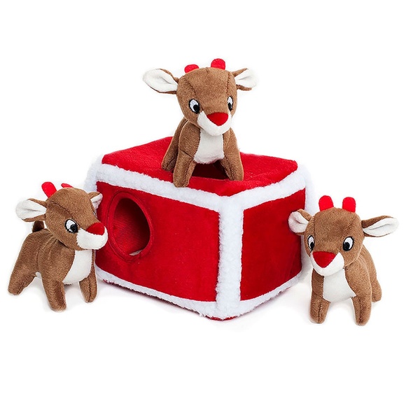 Reindeer Burrow Interactive IQ Dog Toy - Picture 1 of 4
